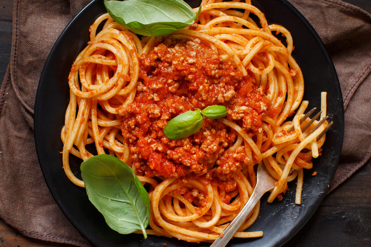 Espaguetis a la boloñesa vegetariana - Delisoy Centroamérica